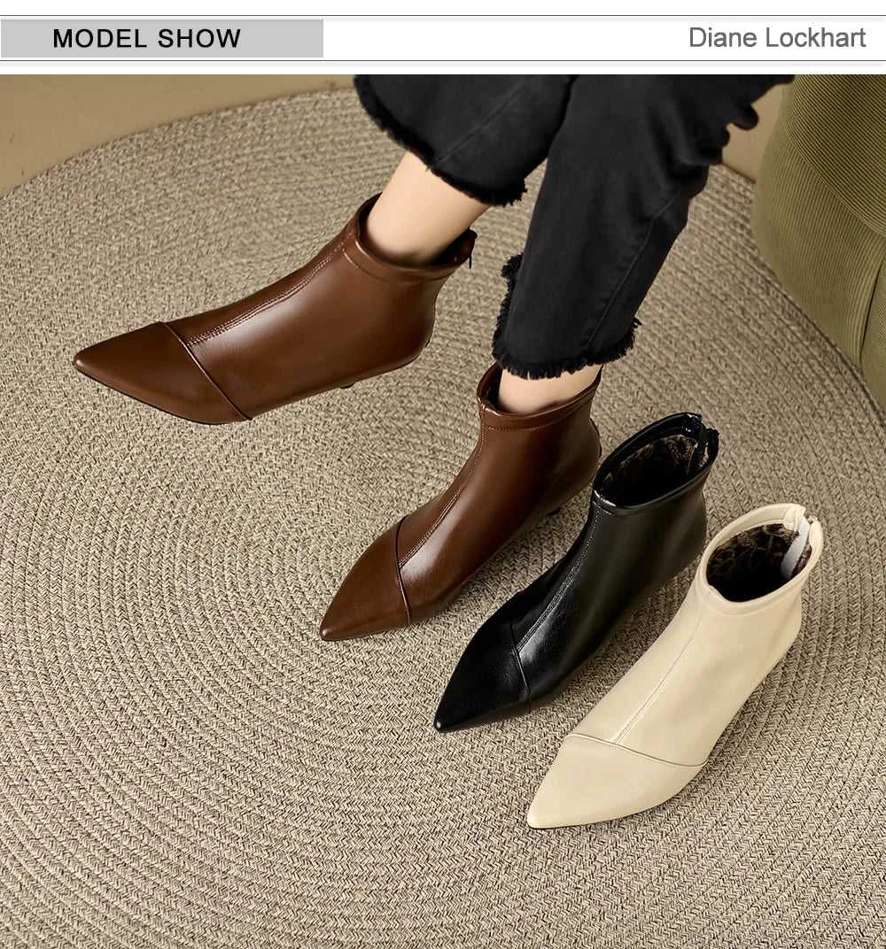Pointed Toe Women Ankle Boots Ladies Slim Short Shoes Low Heels Party Dress Kitten Heel Booties Winter Autumn Zapatos Mujer The jack market .AU The jack market .AU Step Up Your Style: Trendy Shoes for Every Occasion! $ 100 14:771;200000124:100010487