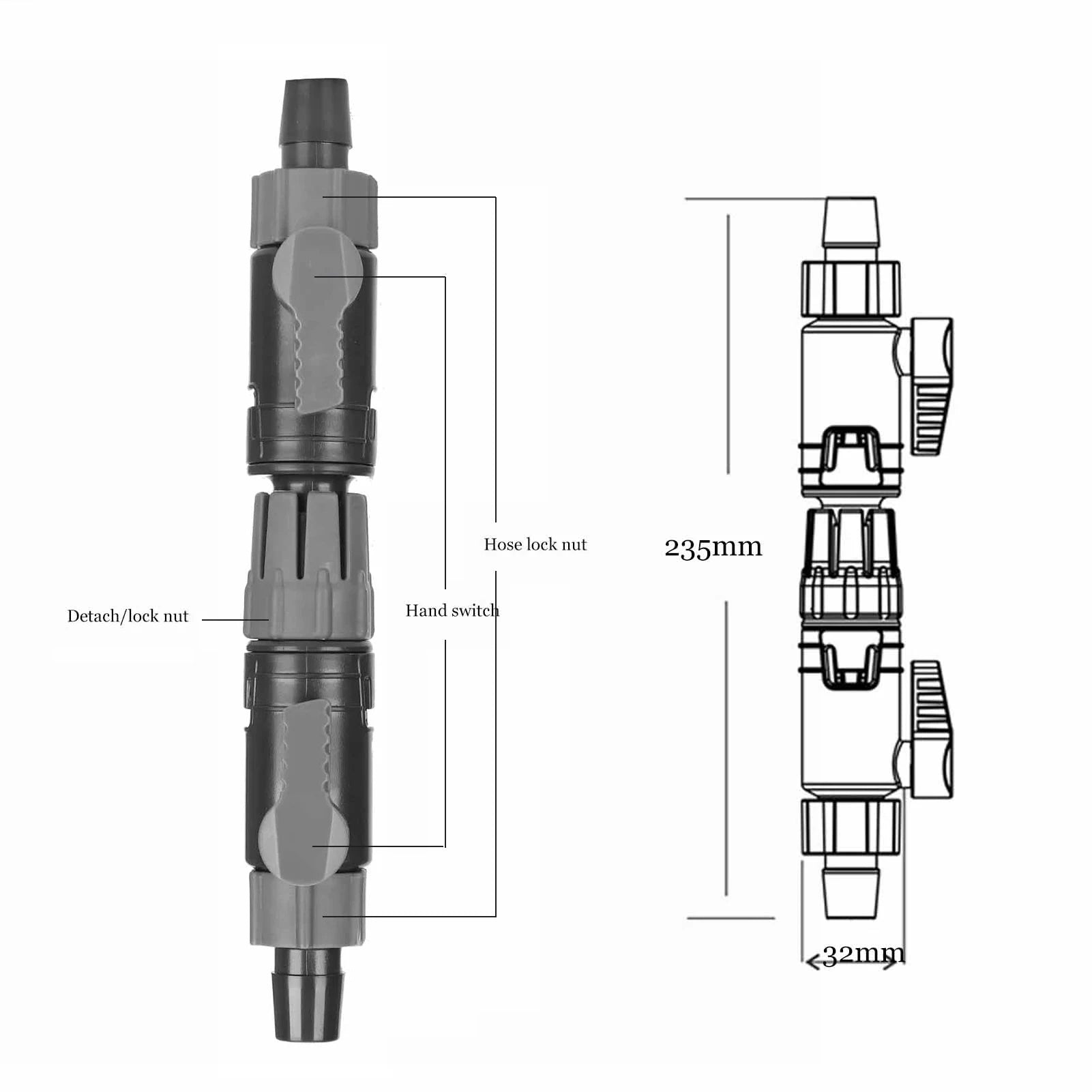 Aquarium Double Tap Connector Aquarium Water Control Valve Fish Hose Pipe Quick Release Double Tap Connector The jack market .AU The jack market .AU Home $ 42 14:193#16 22mm