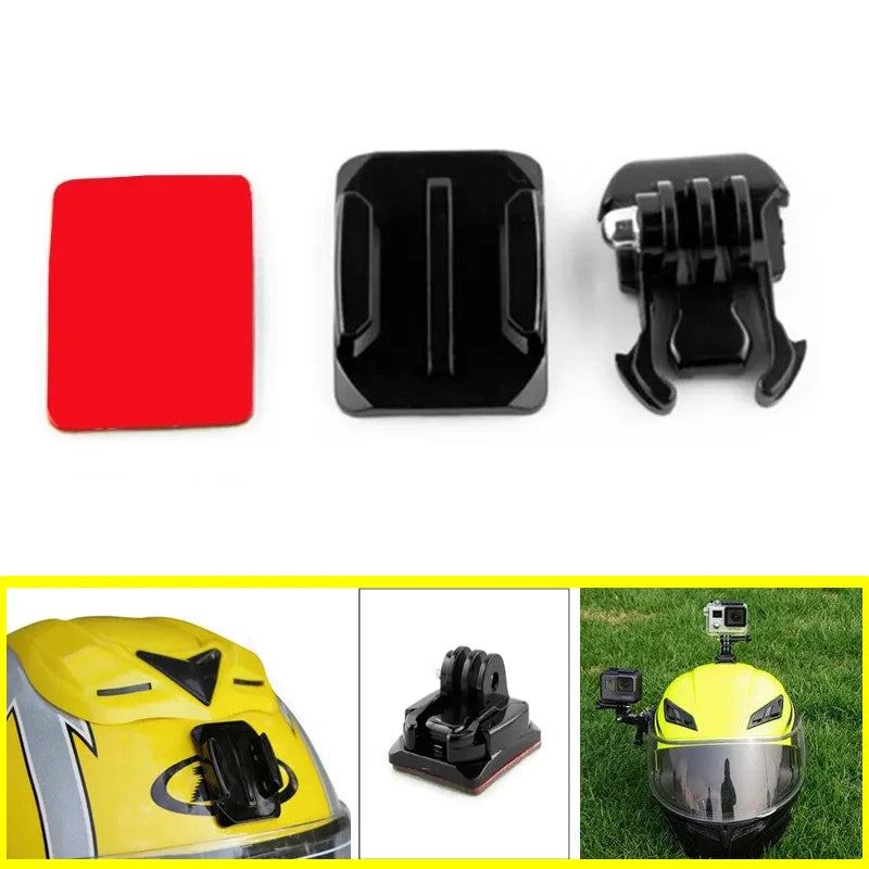 For DJI Action 4 Insta360 Ace Adhesive sticker Mounts Helmet Flat Curved-Helmet Attachment Adhesive Buckle Mount for Gopro 12 11