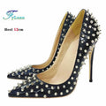 Super Thin Heel 8 10 12CM Sexy All Spikes Rivets Women Pumps Pointed Toe Super High Heels Party Nightclub Fashion Shoes Size 46 The jack market .AU The jack market .AU Step Up Your Style: Trendy Shoes for Every Occasion! $ 117 14:173#As Picture Shown;200000124:100010483