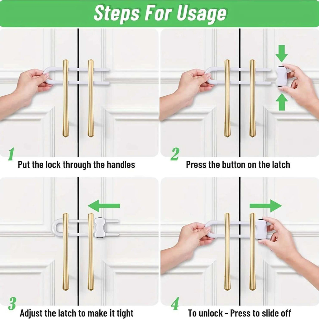 2/4PCS Sliding Cabinet Child Safety Locks Baby Proofing Cabinet Lock Cupboard Latches for Kids on Closet Door Knobs Handles The jack market .AU The jack market .AU Mum & Kids: Essential Products for Every Family $ 30 14:173#Black 4pcs