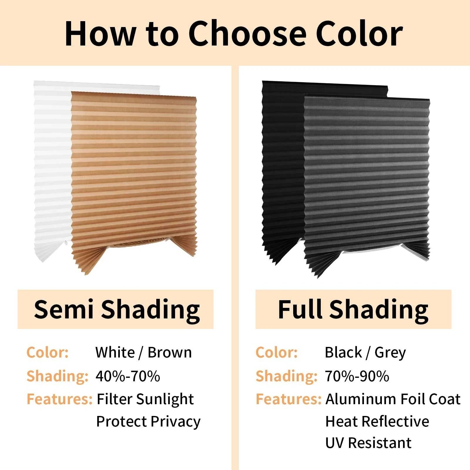 1Pc Shades Self-adhesive Half/Full Windows Nonwoven Folding Curtain Bathroom Balcony Living Room Balcony Curtains Pleated Blinds The jack market .AU The jack market .AU Home $ 51 14:365458#60X150CM Full