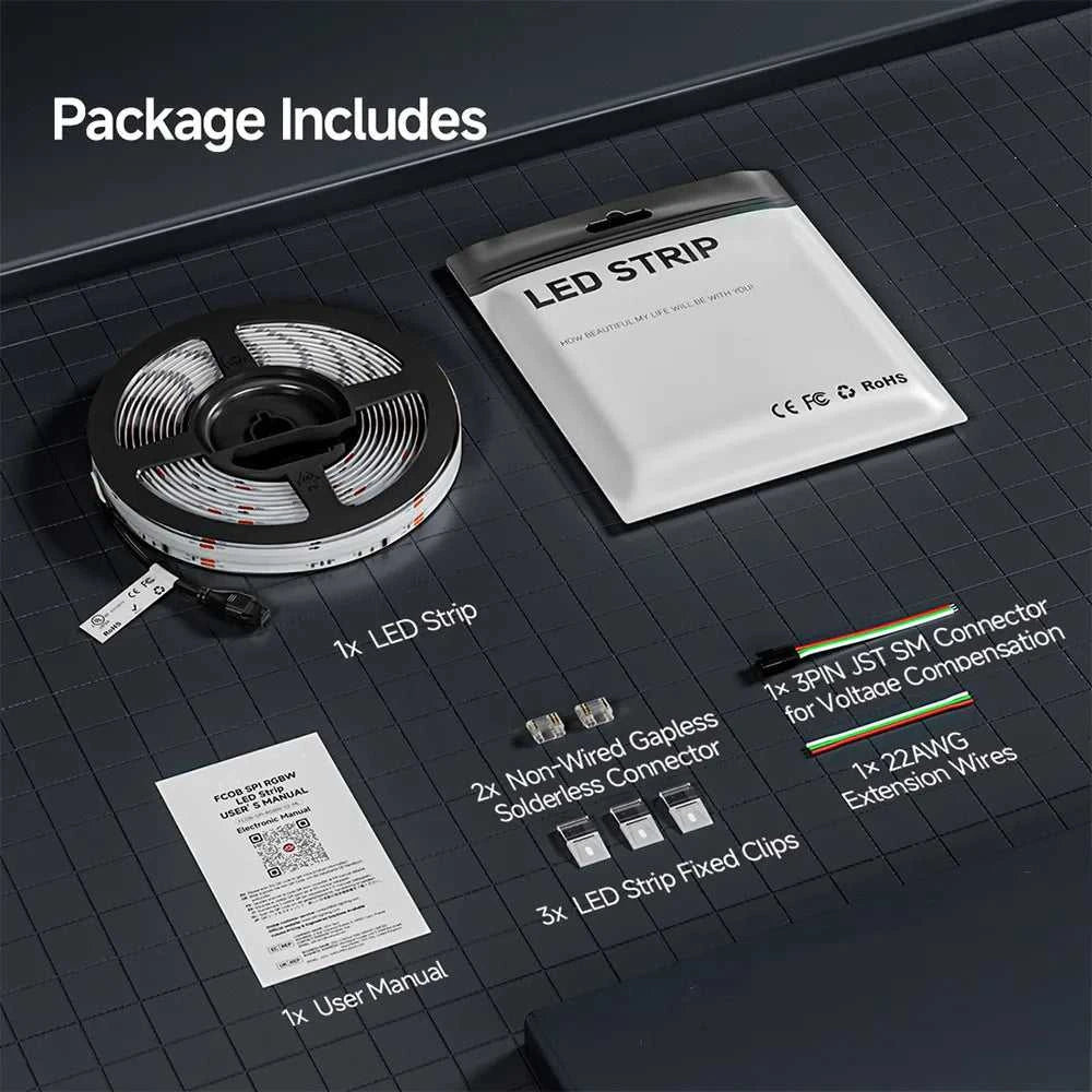 FCOB SPI RGBW IC LED Light Strip 896 LEDs WS2814 Addressable Dream Color 12mm DC24V SK6812 High Flexible FOB COB Lights Room Dec The jack market .AU The jack market .AU Home $ 61 136:9131278654#RGBWW;380:200746126