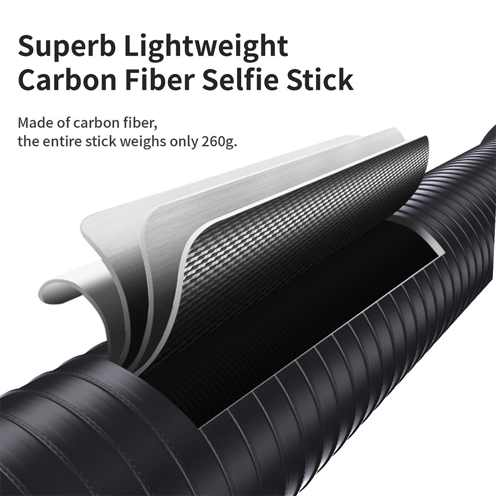 3m Carbon Fiber Invisible Extended Edition Selfie Stick For Insta360 X5\X4\X3\ONE R\ONE RS\ONE X2\ONE Camera Accessories