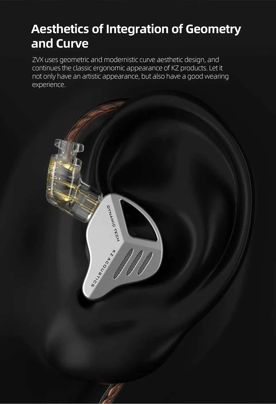 KZ ZVX Earphones Dynamic HIFI Bass Earbuds In Ear Monitor Headphones Sport Noise Cancelling Headset The jack market .AU The jack market .AU Accessories Electronics $ 63 14:173#ZVX Black MIC