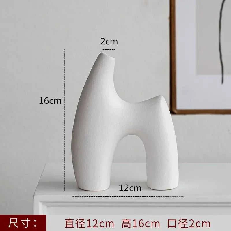 Nordic Decoration Home Flower Vase Black and White Art Ceramic Vase Minimalism Dried Flower Arrangement Accessories B&B Ornament The jack market .AU The jack market .AU Home $ 51 14:200006155#1pcs