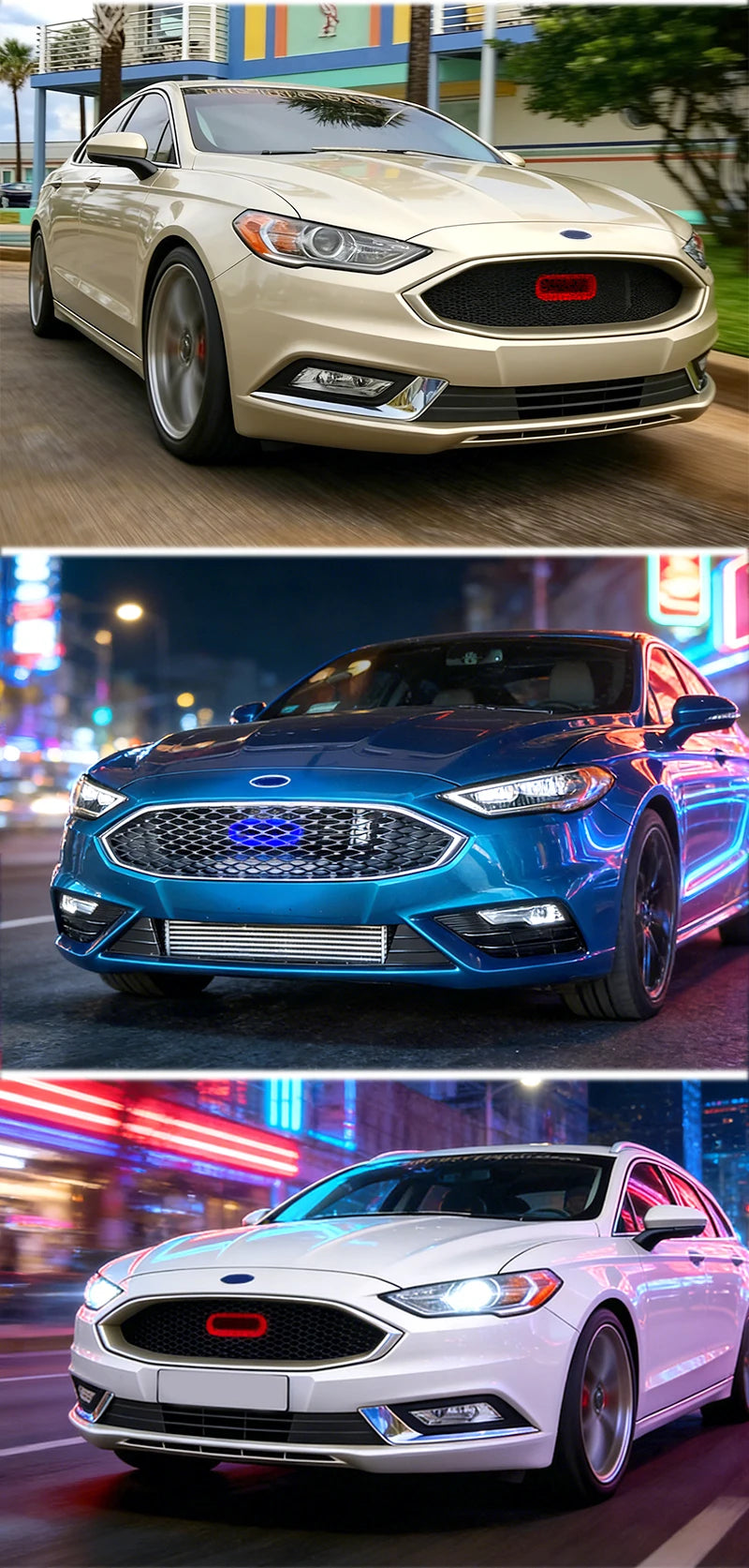 For Ford Mondeo Fusion MK5 Sedan 2013-2019 Big Mouth Air Inlet Tuyere Intake ABS Replacement Parts Auto Accessories
