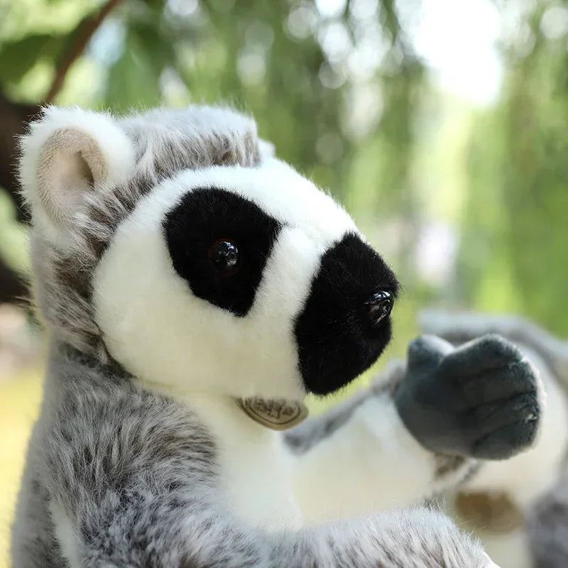 Simulation Lemur Plush Animal Monkey Toys Realistic Kawaii Stuffed Doll Room Decor Soft Pillow Children Boys Birthday Gifts