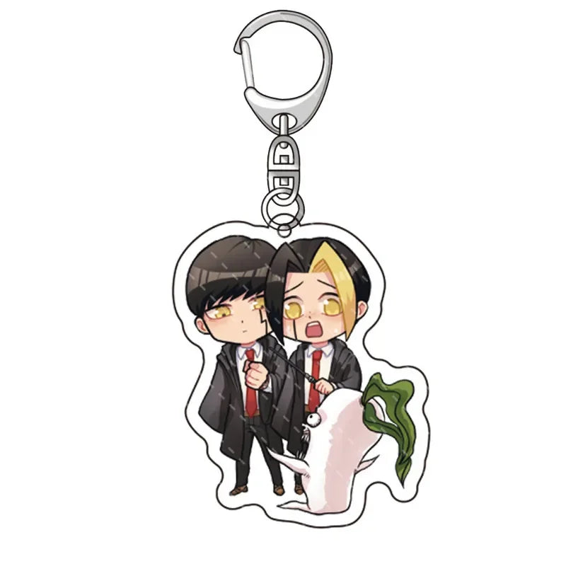 Anime Mashle Acrylic Keychains Double Side Acrylic Figure Key Ring Creative Pendant Xmas Halloween Fans Gift
