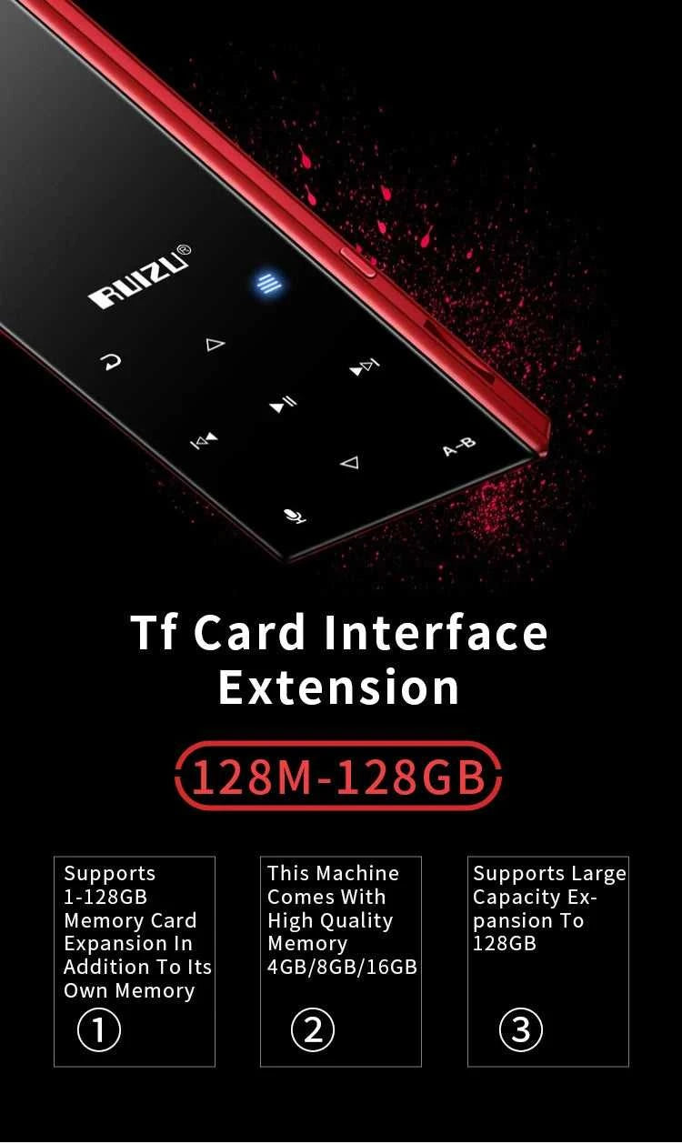 Bluetooth Music MP3 RUIZU D29 MP3 Player Portable Audio 8GB Music Player with Built-in Speaker Support FM,Recording,E-Book The jack market .AU The jack market .AU Accessories Electronics $ 85 14:193#blk;200001303:3860