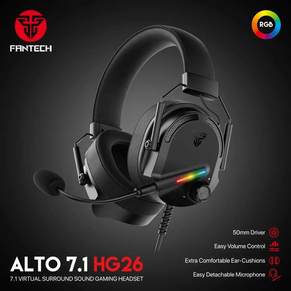 FANTECH ALTO 7.1 HG26 Gaming Headset Witch Noise Cancelling Detachable Microphone Surround Sound RGB Wired USB Headphone For PC The jack market .AU The jack market .AU Accessories Electronics $ 104 14:193
