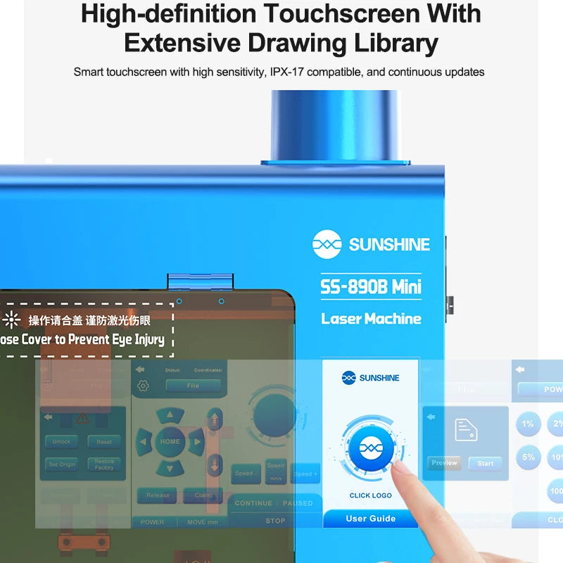 SUNSHINE Mini Laser Screen Removal Machine - Effortless Dismantling for iPhone X-17, Fast Glue & Glass Removal