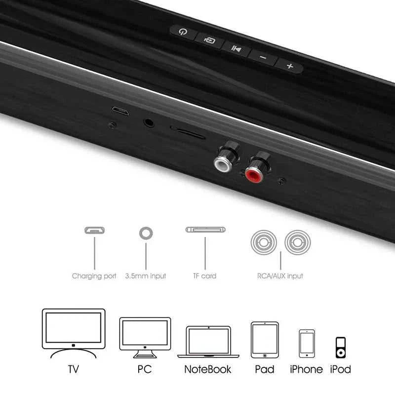 40W Soundbar TV Portable Bluetooth-compatible Speaker Sound Bar Wireless Column Home Theater Sound System RCA AUX For TV PC The jack market .AU The jack market .AU Accessories Electronics $ 95 14:347#BS28A 330x50x50mm
