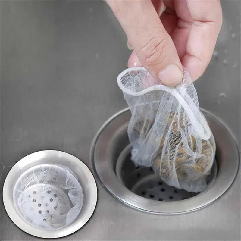 100Pcs Disposable Kitchen Sink Strainer Bags Sewer Drain Anti-blocking Water Filter Shower Hair Rubbish Storage Clean Mesh Bag The jack market .AU The jack market .AU Home $ 49 14:202732816#100Pcs-1Pack