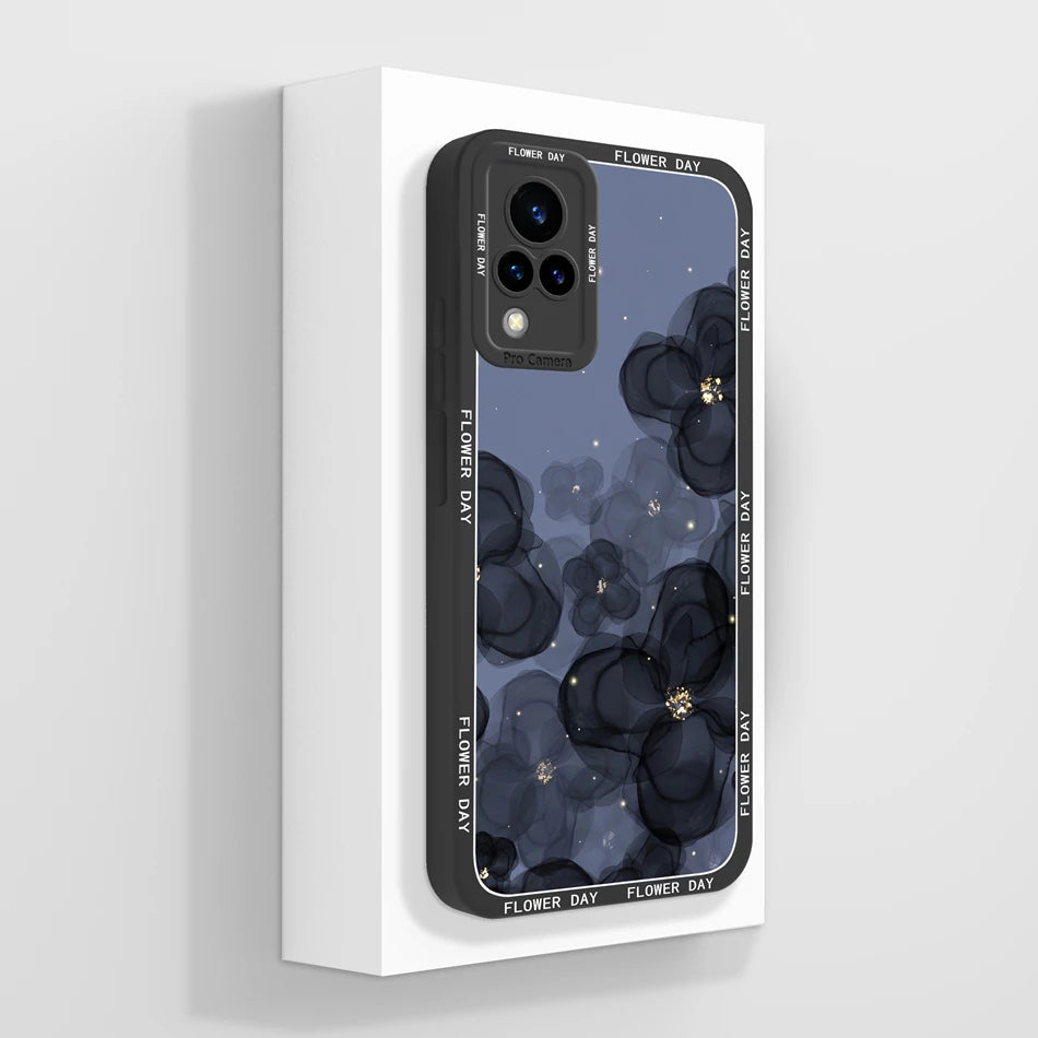 Vivo V21 Liquid Silicone Case - Full Coverage Anti-Drop Protection, Stylish & Soft Back Cover