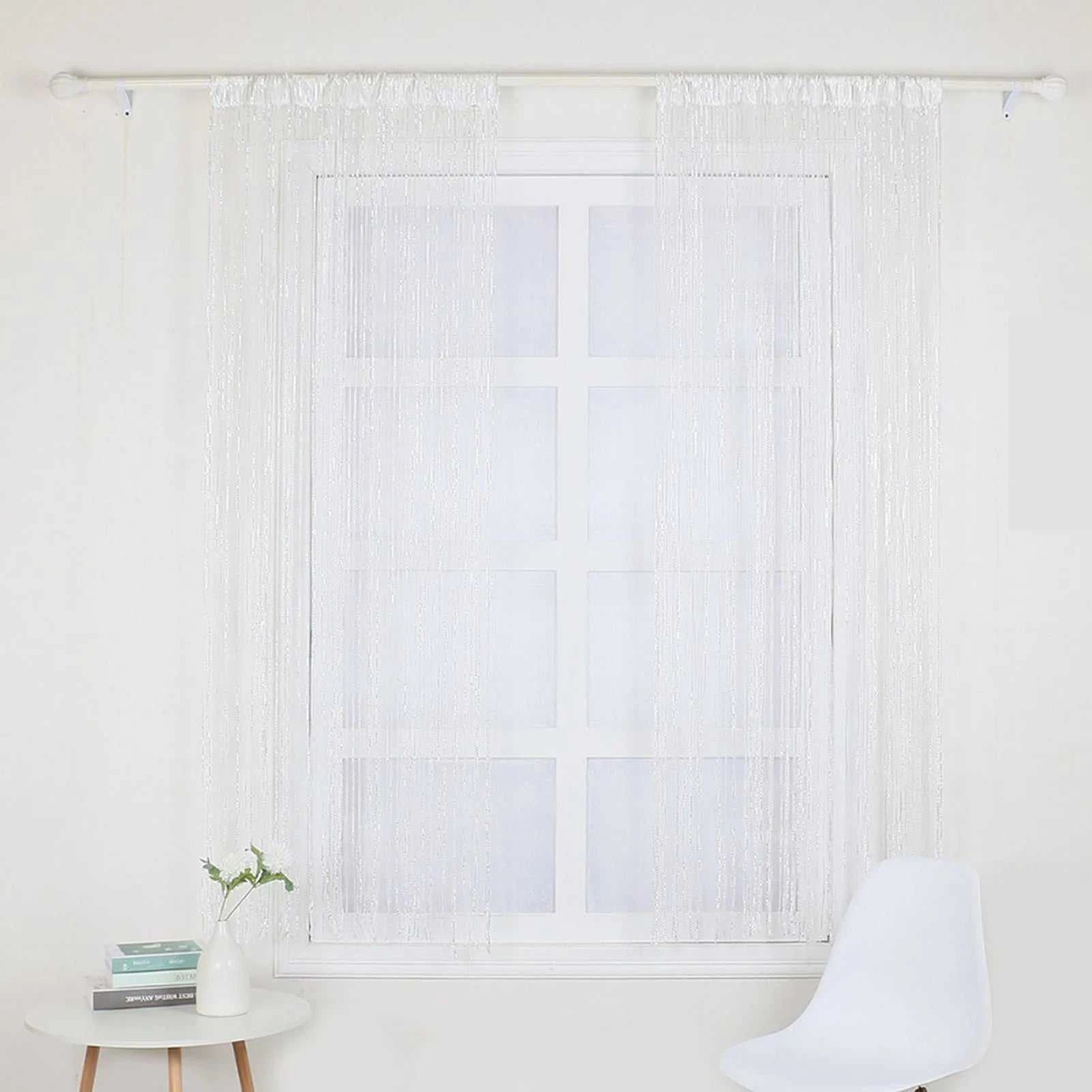 Door String Curtains Fringe Room Divider Curtains for Living Room Divider Decoration The jack market .AU The jack market .AU Home $ 55 14:202010806#White;200007763:201441035#CN