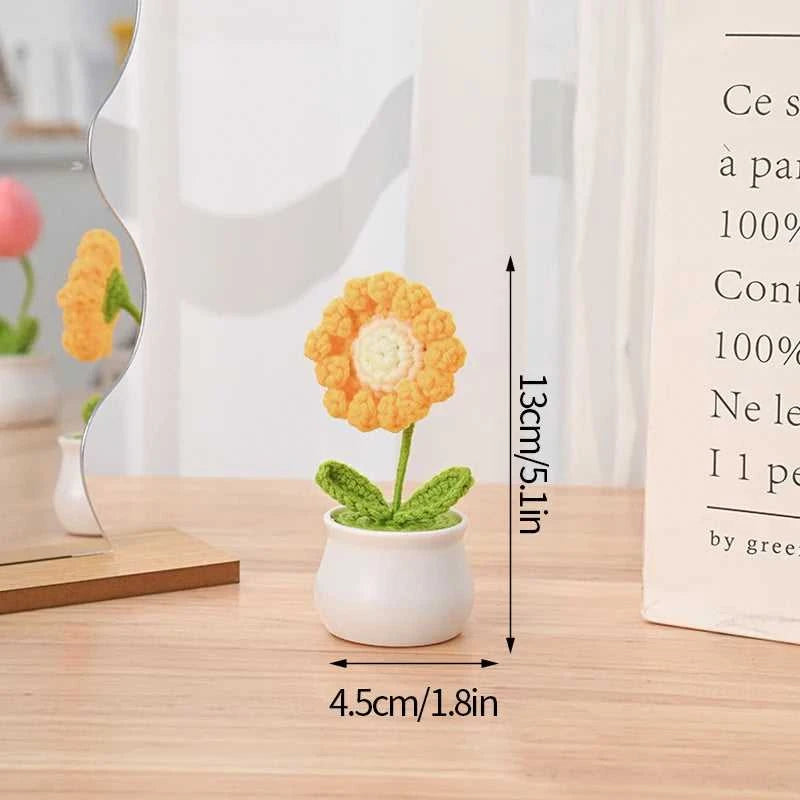 Sunflower Crochet Flower Artificial Hand Woven Flowers Finished Girasol Crochet Plants Wedding Guest Gifts Desktop Decoration The jack market .AU The jack market .AU $ 23 14:200013901#S27