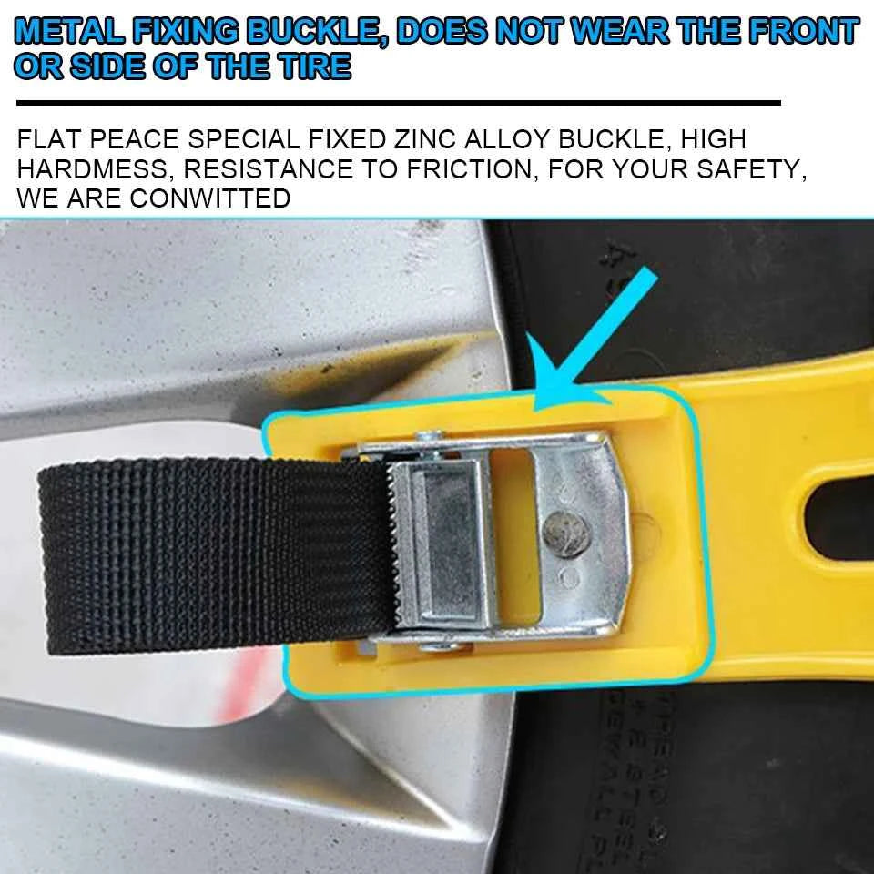 Car Snow Chains Universal Easy Install Tire Anti-Slip Chains for SUV Sedan Ice Snow Muddy Road Durable Emergency Traction Chains