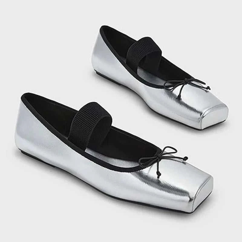 sweet pink silk flat shoes woman square toe bowtie ballet flats silver leather mary janes shoes elastic band moccasions women The jack market .AU The jack market .AU Step Up Your Style: Trendy Shoes for Every Occasion! $ 79 14:771#silver;200000124:200000333