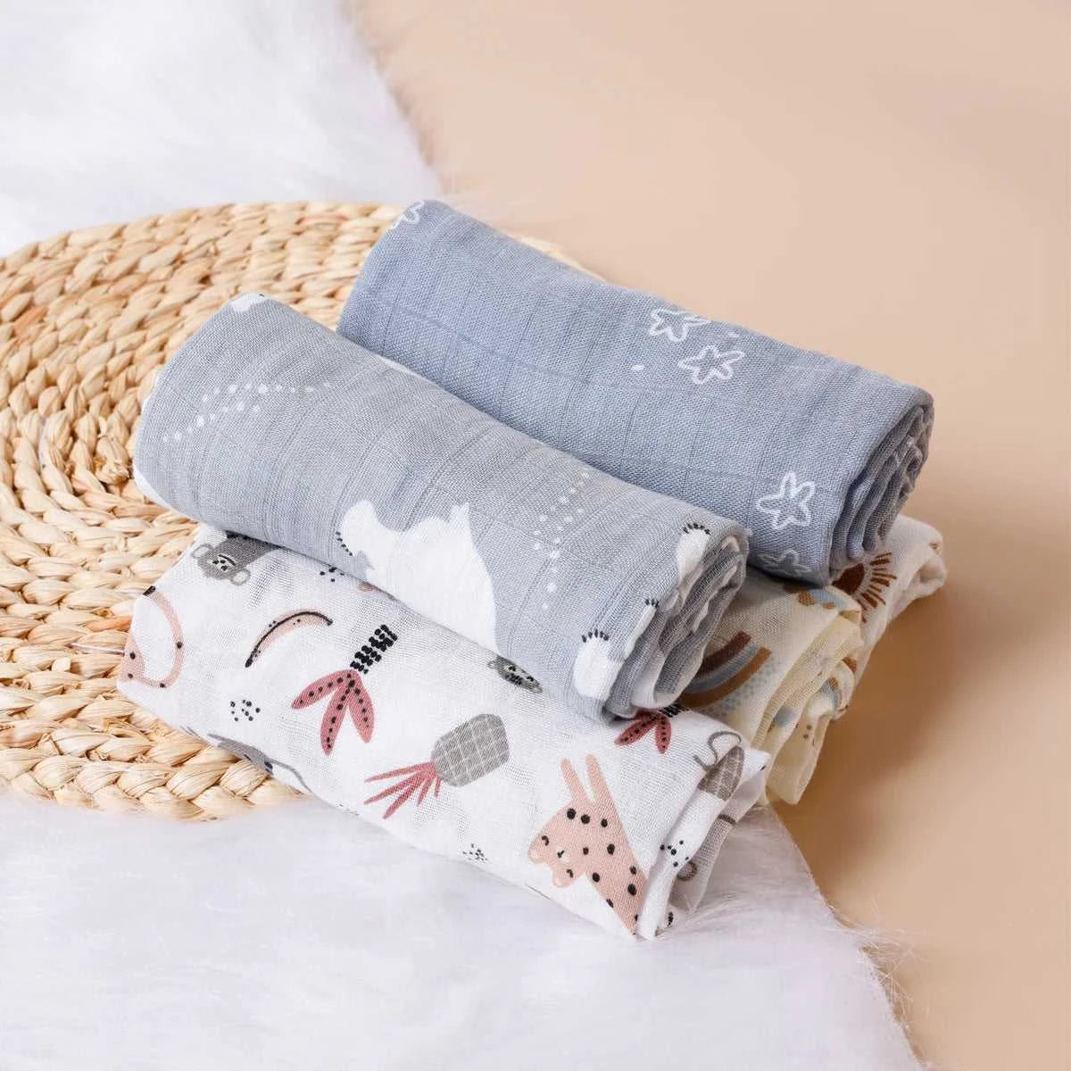Kangobaby #My Soft Life# 5pcs Multifunctional Baby Muslin Bib Newborn Blanket Breathable Child Scarf 60x60cm The jack market .AU The jack market .AU Mum & Kids: Essential Products for Every Family $ 34 14:1052#CP04
