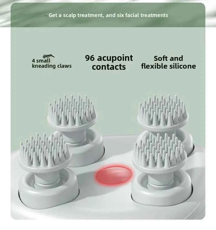 Rechargeable Electric Scalp Massager - Waterproof Handheld Device with 4 Massage Claws for Stress Relief & Relaxation