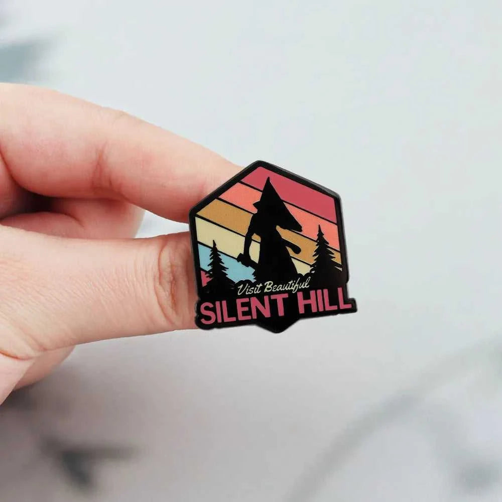 Pyramid Head Visits Beautiful Silent Hill Enamel Pin Horror Game Brooch Retro Sunset Badge Backpack Accessory Fan Halloween Gift The jack market .AU The jack market .AU Home $ 21 <none>