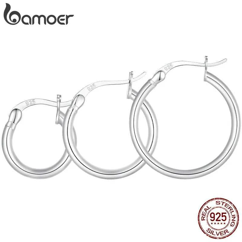 BAMOER 925 Sterling Silver Bold Classic Hypoallergenic Hoop Earrings, 14K White Gold Plated Glossy Tube Earrings for Women Gift The jack market .AU The jack market .AU Jewellery & Chains $ 65 200000226:365458#Gold - 21mm;200007763:201336100