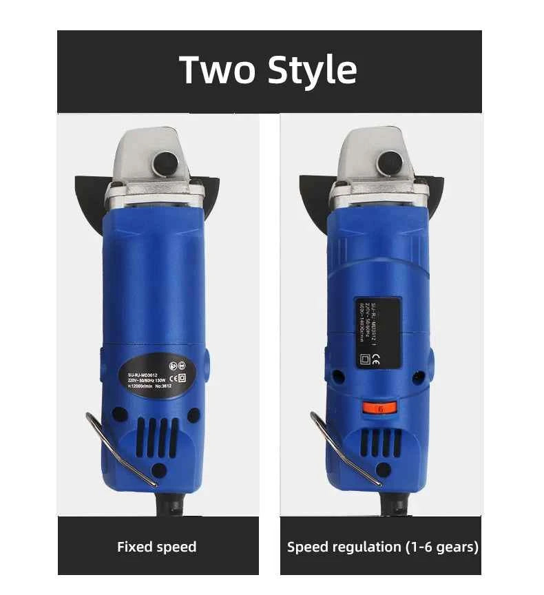 Brand Name Mini Electric Angle Grinder - Versatile 110V/220V, 6 Speed Settings for Precision Cutting, Polishing & Grinding