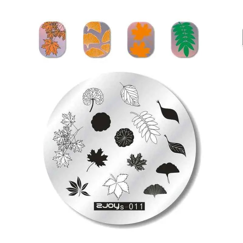 Maple Leaf Nail Stamping Plates - Stunning Autumn & Winter Leaf Designs for Unique Manicures