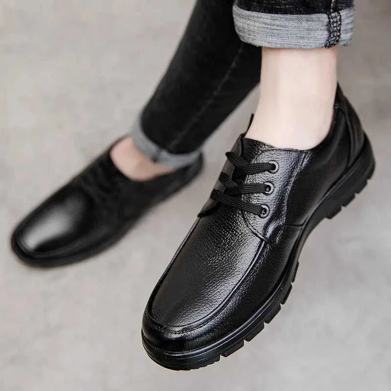 Genuine Leather Shoes Flat Mens Casual Shoes Cowhide Business Brand Male Footwear Soft Comfortable Black The jack market .AU The jack market .AU Step Up Your Style: Trendy Shoes for Every Occasion! $ 80 14:193#Black;200000124:200000364
