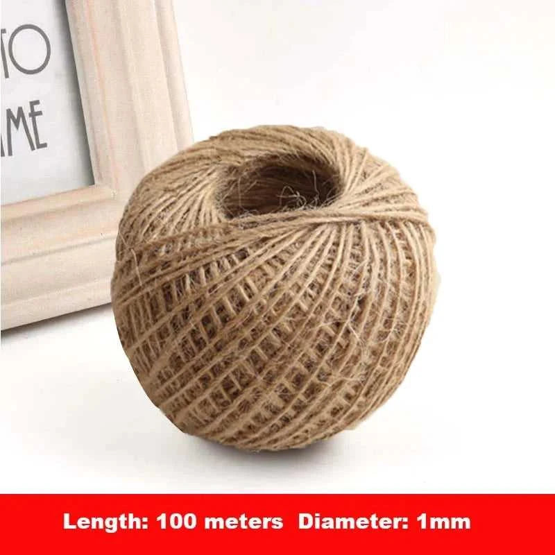 1MM 2MM Natural Vintage Jute Rope Cord String Twine Burlap DIY Crafts Gift Wrapping Jute Hemp Gardening Wedding Party Decoration The jack market .AU The jack market .AU Home $ 23 14:100006056#2mm 100meters