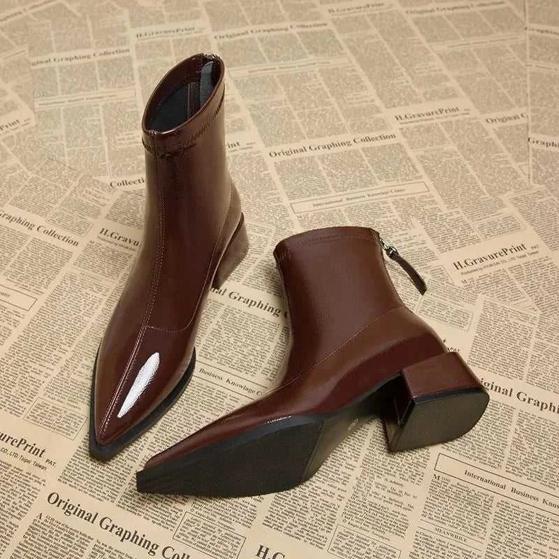 Women Ankle High Heels Chelsea Boots Pointed Toe Shoes Designer Pumps Winter 2025 New Brand Shoes Women Motorcycle Boots The jack market .AU The jack market .AU Step Up Your Style: Trendy Shoes for Every Occasion! $ 81 14:200006158;200000124:200000337