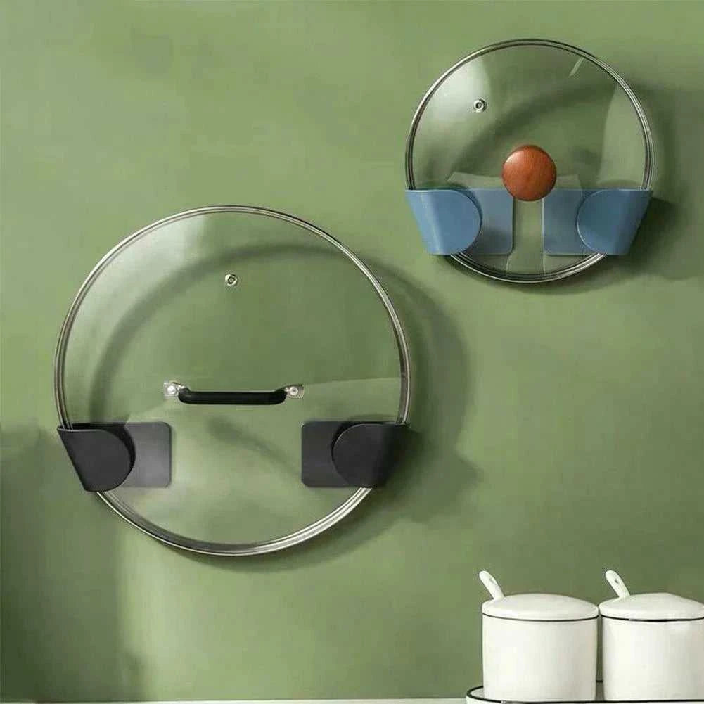 2pc/set Wall Mounted Pot Lid Holder Pot Cover Hang on The Wall for Kitchen Space Saving Kitchen Storage Shelf The jack market .AU The jack market .AU Home $ 47 14:193