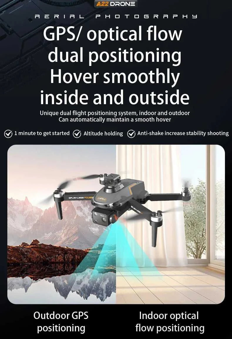 Lenovo A22 Drone 8K GPS double Camera Aerial Photography Optical Localization Four-way Obstacle Avoidance 4K Drone New The jack market .AU The jack market .AU Drones $ 161 14:200006153#Avoidance-2S-1B-4K