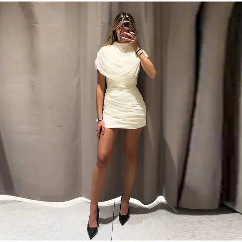 Women's Sequin Halter Dress – Slim Fit Pleated Bodycon Party Dress with Empire Waist The jack market .AU The jack market .AU Woman Fashion Dress $ 86 14:350850#black;5:361386