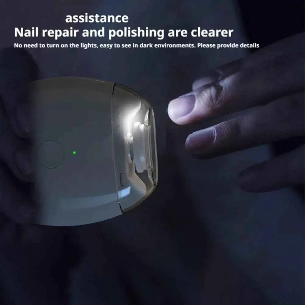 Fully Automatic Electric Nail Clipper Semplice Portatile with LED Light for Baby Elderly Child Manicure Nail Care Trimmer
