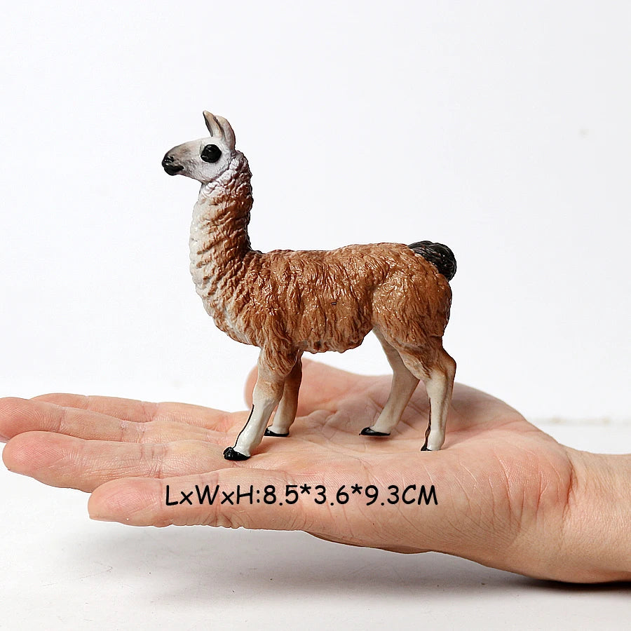 Realistic Farm World Alpaca Animal Model Figures Llama Toy Figurine Zoo Education Collection Home Decor Playset Kids Gifts