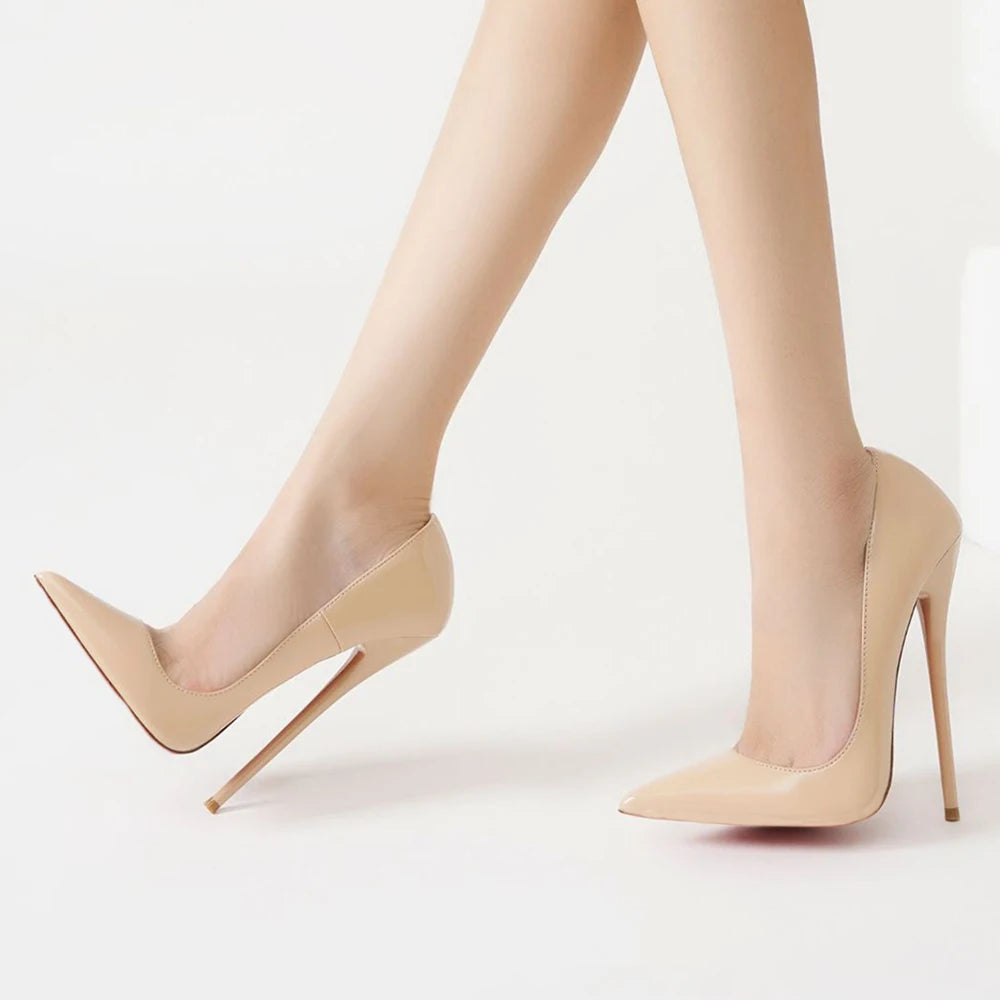 2026 New Arrival Designer Coffee 16cm High Heels SEXY Woman Unisex Man Pumps Pointed toe SHOW Stage SM Model Dress Shoes