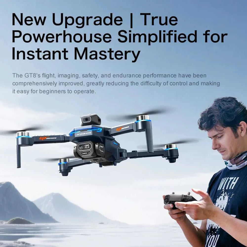 NEW GT8 Drone HD Aerial Photography Intelligent Obstacle Avoidance Smart Hover Helicopter 360° Flip Remote Control Quadcopter The jack market .AU The jack market .AU Drones $ 119 14:29#QZ-GT8