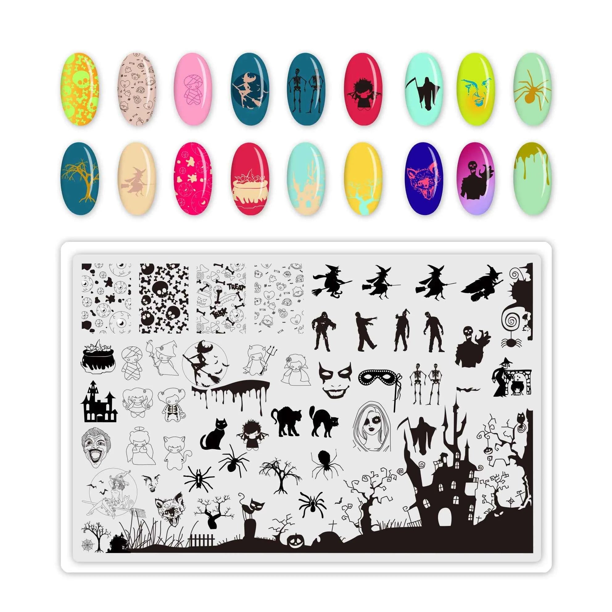 Maple Leaf Nail Stamping Plates - Stunning Autumn & Winter Leaf Designs for Unique Manicures