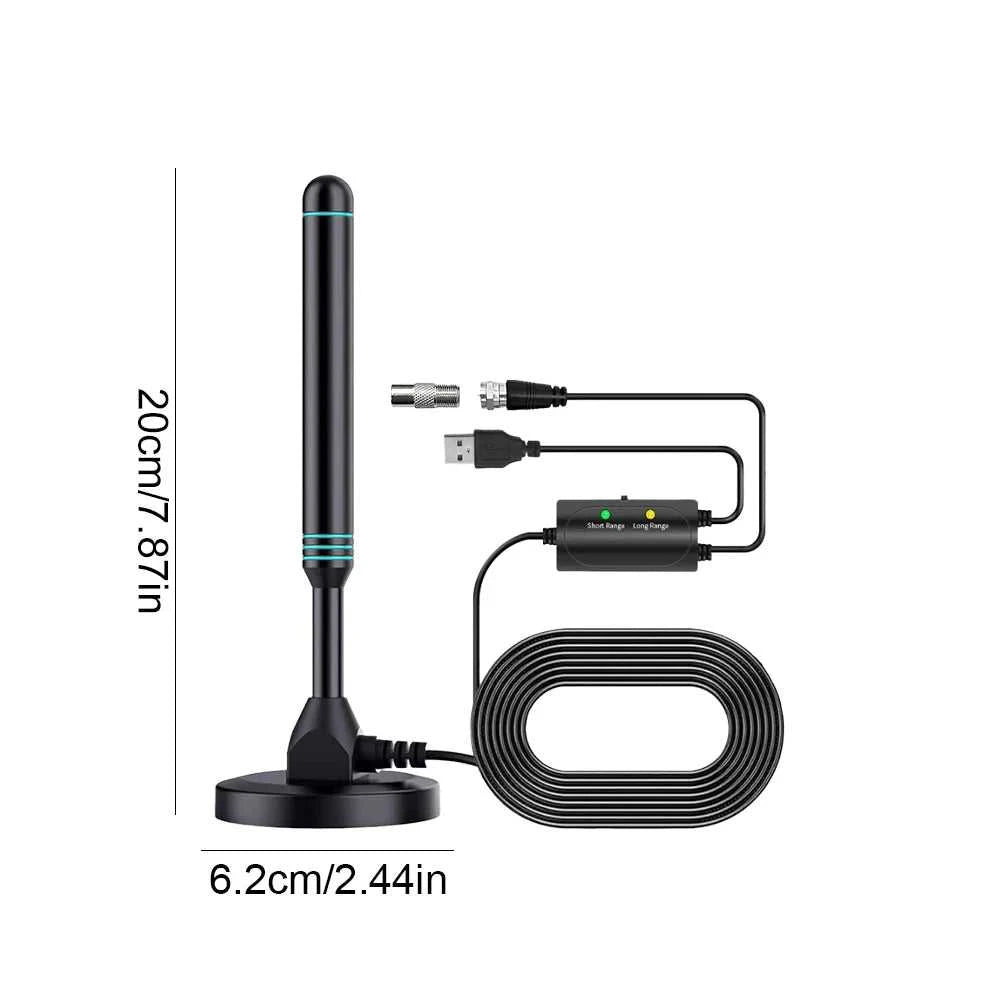 4K/1080P HD Digital TV Antenna with Signal Amplifier 480+ Miles Indoor Outdoor Antenna Magnetic Base VHF UHF Digital HD Aerial The jack market .AU The jack market .AU Accessories Electronics $ 2119 14:203432010#Built in signal ;200007763:201336099