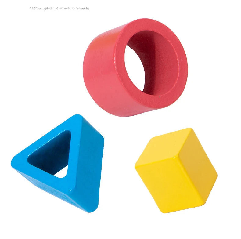 Montessori  Wooden Color Shape Cognitive Classification Matching Puzzle Children's Magnetic Fishing Learning Educational Toys