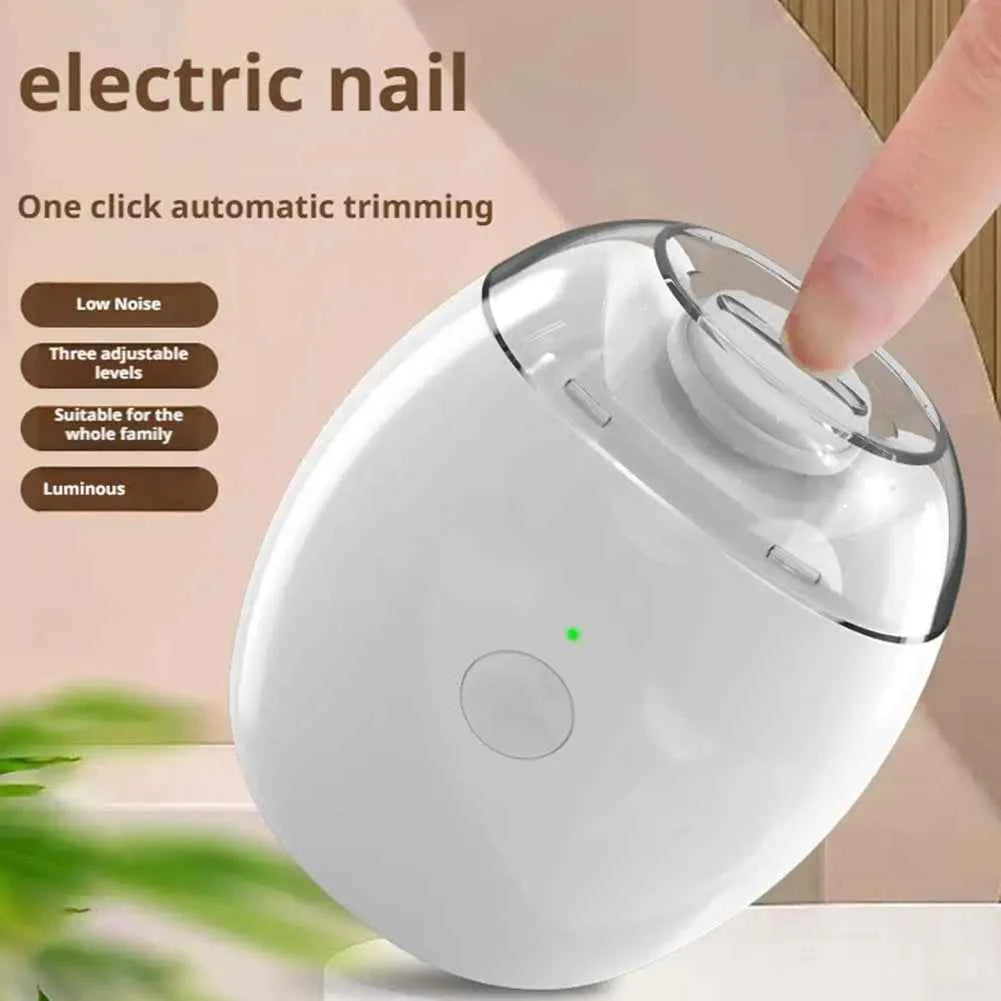 Fully Automatic Electric Nail Clipper Semplice Portatile with LED Light for Baby Elderly Child Manicure Nail Care Trimmer