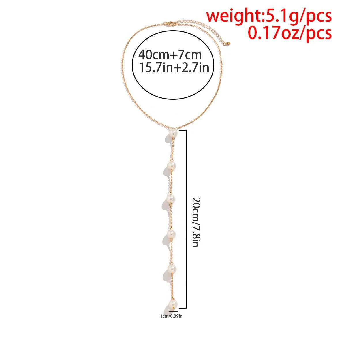 IngeSight.Z Simple Long Imitation Pearls Back Necklace For Women Sexy Tassel Harness Bikini Chest Chain Body Jewelry Mujer The jack market .AU The jack market .AU Jewellery & Chains $ 48 200001034:203027829#JS05178