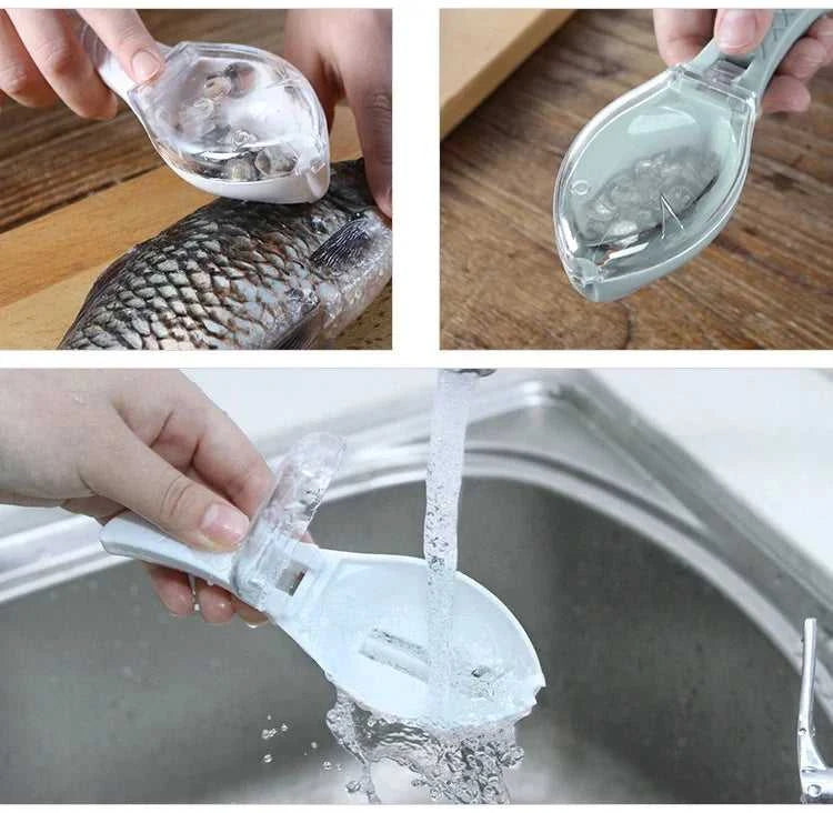 Fish Scale Scraper Fish Skin Brush Seafood Tools Fast Remove Fish Scraper Cleaning Knife Kitchen Accessories The jack market .AU The jack market .AU Fishing Gear $ 23 14:175#Green
