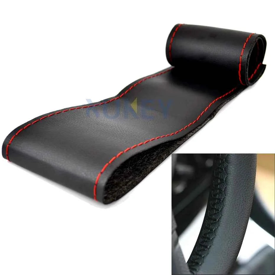Ultrafine Fiber Leather Hand Sewing DIY Car Steering Wheel Cover Steering-wheel Covers For Ford Focus 2 3 Kia Benz Smart Nissan