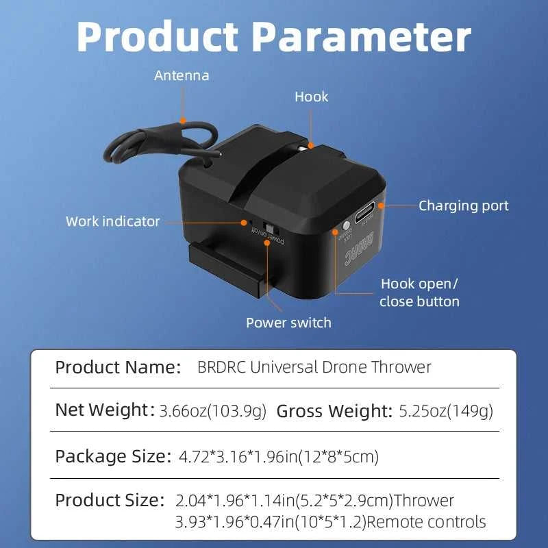 Airdrop System Thrower for DJI Mini 4 Pro/Air 3/Mini 3 Pro/Mavic Mini 2/Mavic 3/Mavic Pro Drone Fishing Life Rescue Send Gift The jack market .AU The jack market .AU Drones $ 79 14:200006151#500m distance
