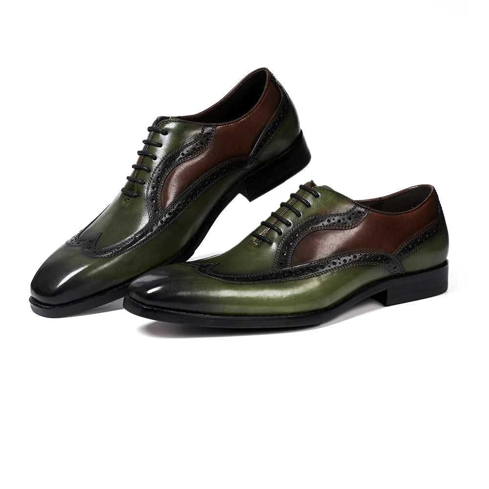 Luxury Italian Men's Oxfords Genuine Leather Brogue Wingtip Wedding Party Dress Shoes for Men Classic Lace-Up Office Formal Shoe The jack market .AU The jack market .AU Step Up Your Style: Trendy Shoes for Every Occasion! $ 130 14:175#Green;200000124:200000288#US 7.5