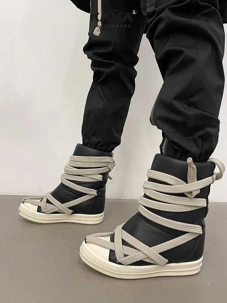 2023 High Top Sneakers Platform Corss Tied Men's casual boot Shoes Women Sneakers Designed Causal Flats Ankle Botas Size 44 The jack market .AU The jack market .AU Step Up Your Style: Trendy Shoes for Every Occasion! $ 100 14:771#1;200000124:200000333