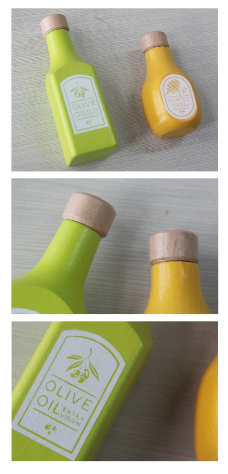 Children Pretend Play Wooden Milk Drink Set Kitchen Food Toys Montessori Learning Educational Kids Simulation Imitation Game